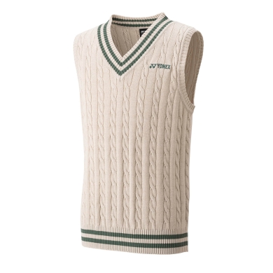 Yonex Vest Sweater with V-Neck 2024 Beige Men